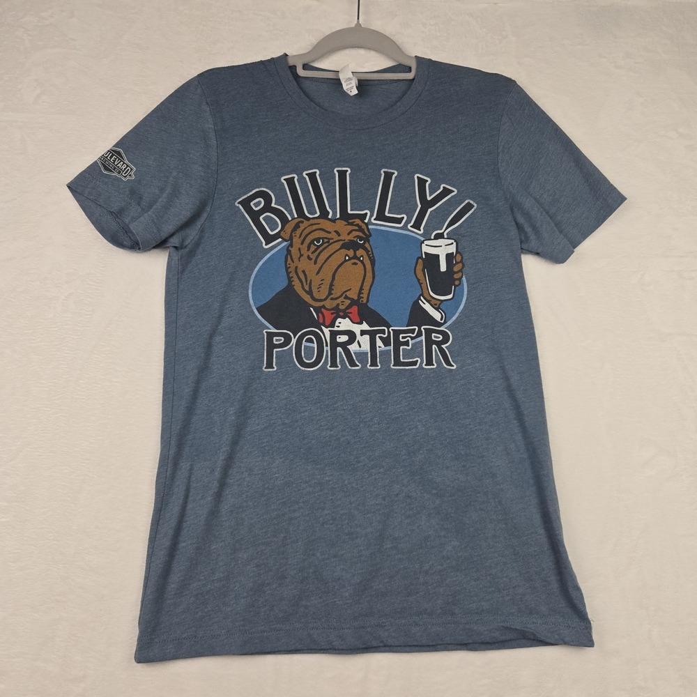 Bella Canvas Women's Boulevard Brewing Co Bully‎ Porter Blue T Shirt Medium
